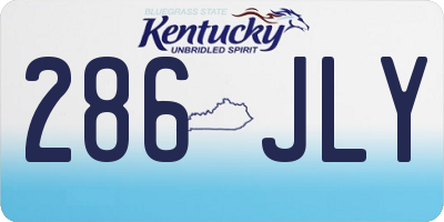 KY license plate 286JLY