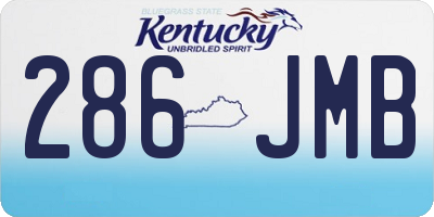 KY license plate 286JMB