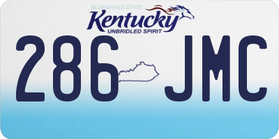 KY license plate 286JMC