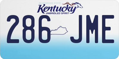 KY license plate 286JME