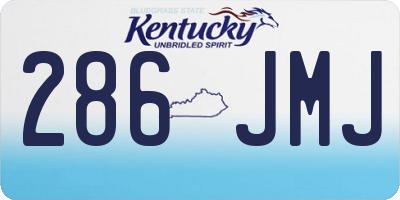 KY license plate 286JMJ