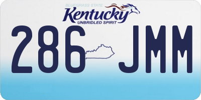KY license plate 286JMM
