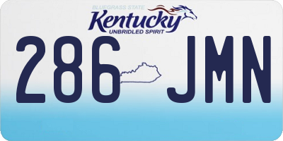 KY license plate 286JMN