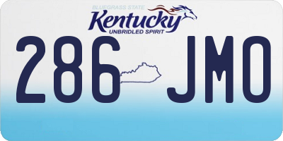 KY license plate 286JMO