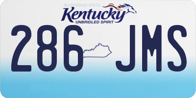 KY license plate 286JMS