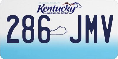 KY license plate 286JMV