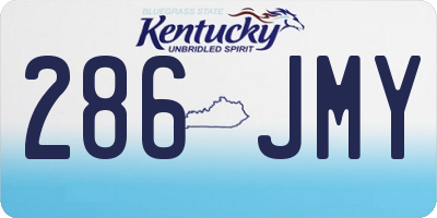 KY license plate 286JMY