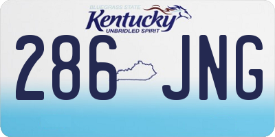 KY license plate 286JNG