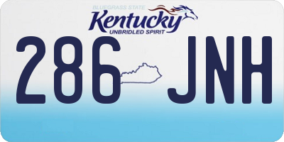 KY license plate 286JNH