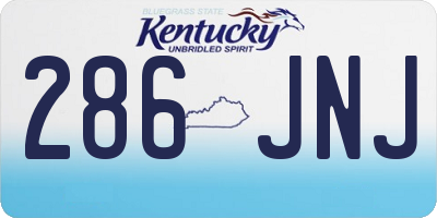 KY license plate 286JNJ