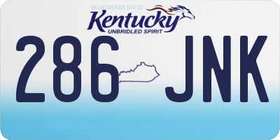KY license plate 286JNK