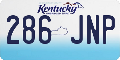 KY license plate 286JNP