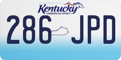 KY license plate 286JPD