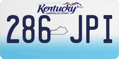 KY license plate 286JPI