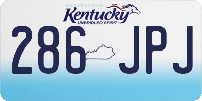 KY license plate 286JPJ