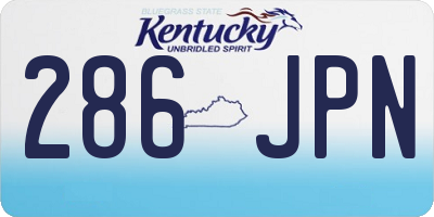 KY license plate 286JPN