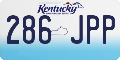 KY license plate 286JPP