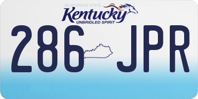KY license plate 286JPR