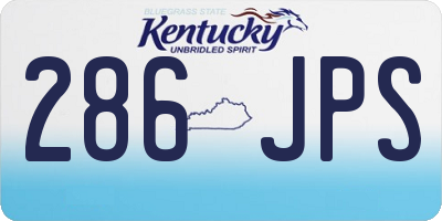 KY license plate 286JPS