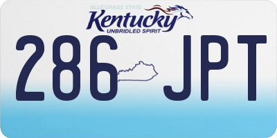 KY license plate 286JPT