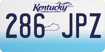 KY license plate 286JPZ