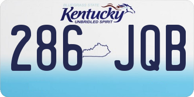 KY license plate 286JQB