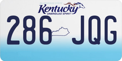 KY license plate 286JQG