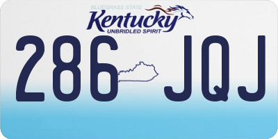 KY license plate 286JQJ