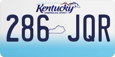 KY license plate 286JQR