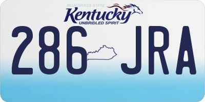 KY license plate 286JRA