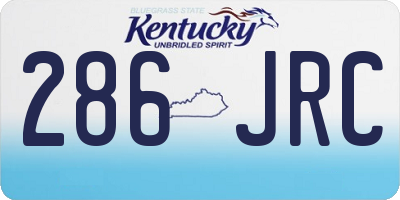 KY license plate 286JRC