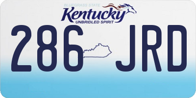 KY license plate 286JRD