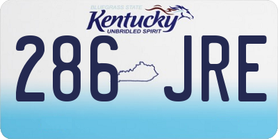 KY license plate 286JRE