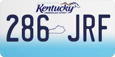 KY license plate 286JRF