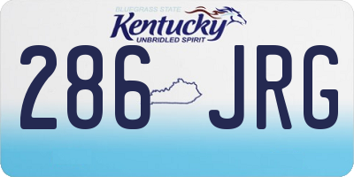 KY license plate 286JRG