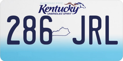 KY license plate 286JRL