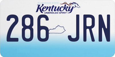 KY license plate 286JRN