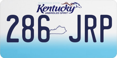 KY license plate 286JRP