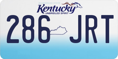 KY license plate 286JRT