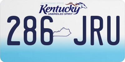 KY license plate 286JRU