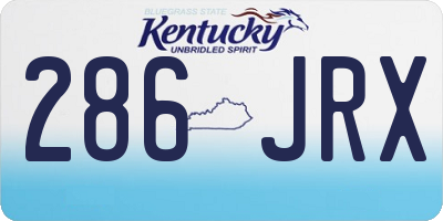 KY license plate 286JRX
