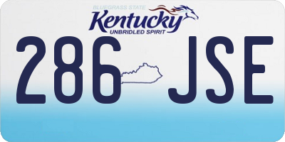 KY license plate 286JSE