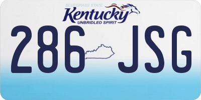 KY license plate 286JSG