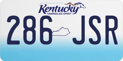 KY license plate 286JSR