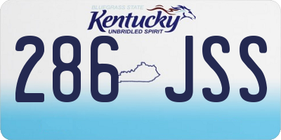 KY license plate 286JSS