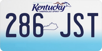 KY license plate 286JST