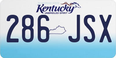 KY license plate 286JSX
