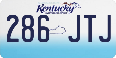 KY license plate 286JTJ