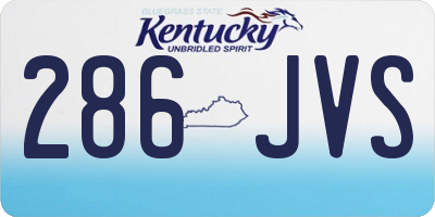 KY license plate 286JVS