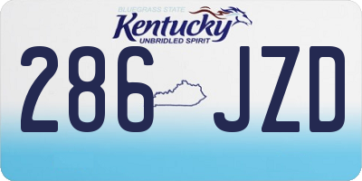 KY license plate 286JZD
